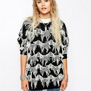 Mink Pink Lost In Space Shaggy Sweater Size S